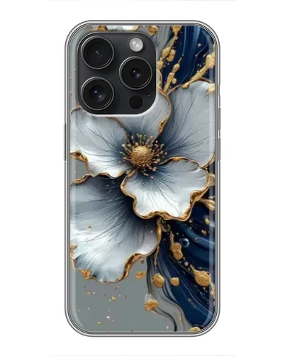 Чохол для OPPO Reno15 Pro з картинкою «Біла квітка та золотий флюїд» Чохол для OPPO Reno15 Pro з картинкою «Біла квітка та золотий флюїд»