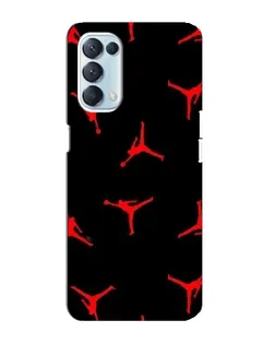 Чехол для OPPO Reno5 4G с картинкой «Jordan Red Pattern» Чехол для OPPO Reno5 4G с картинкой «Jordan Red Pattern»