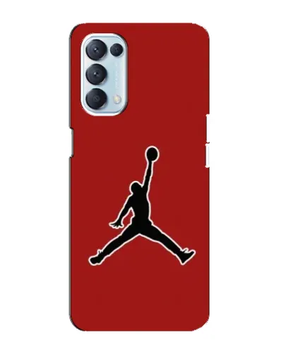 Чехол для OPPO Reno5 4G с картинкой «Jordan Red Back»