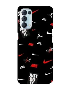 Чехол для OPPO Reno5 4G с картинкой «Nike Mix Pattern»
