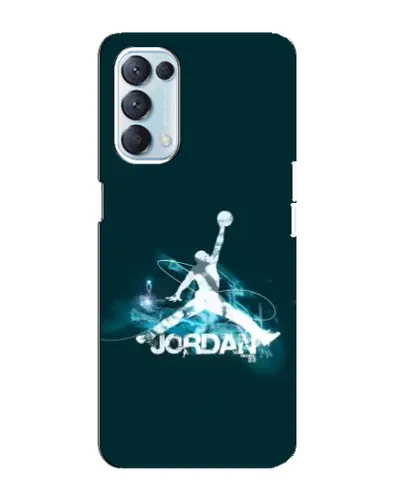 Чехол для OPPO Reno5 4G с картинкой «Jordan Blue Fire»