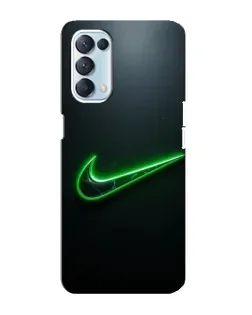 Чохол для OPPO Reno5 4G з картинкою «Неоновий контур Nike»