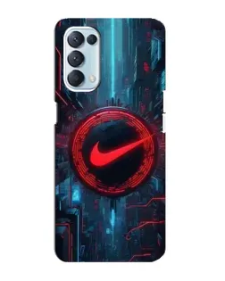 Чехол для OPPO Reno5 4G с картинкой «Техногенный стиль Nike»
