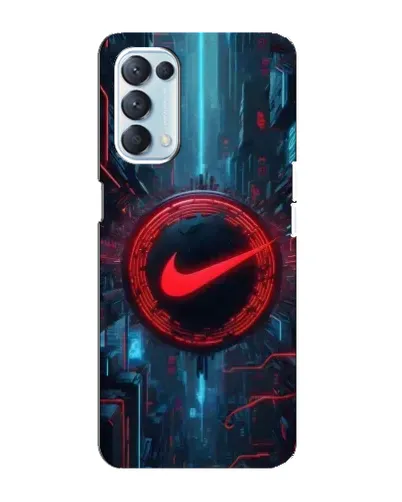 Чехол для OPPO Reno5 4G с картинкой «Техногенный стиль Nike»