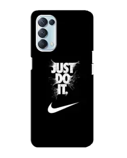 Чехол для OPPO Reno5 4G с картинкой «Текстовый принт Nike»