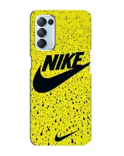 Чехол для OPPO Reno5 4G с картинкой «Желтый текстурный Nike»