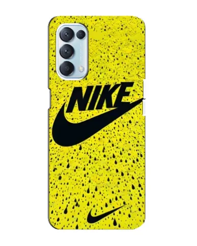 Чехол для OPPO Reno5 4G с картинкой «Желтый текстурный Nike»