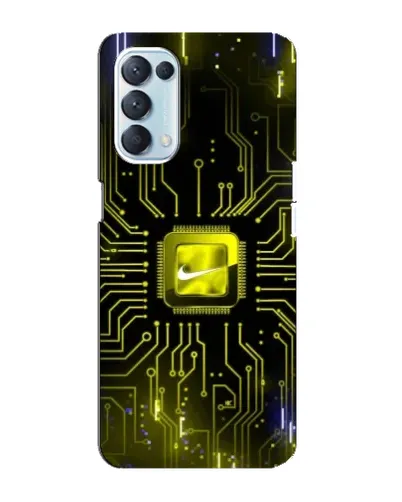 Чехол для OPPO Reno5 4G с картинкой «Nike — золотая искра»