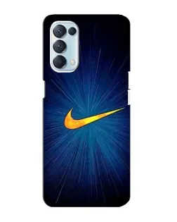 Чохол для OPPO Reno5 4G з картинкою «Синій пульс Nike»