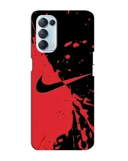 Чохол для OPPO Reno5 4G з картинкою «Червоні бризки Nike»