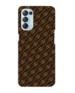 Чехол для OPPO Reno5 4G с картинкой «Gucci — золотые диагонали»
