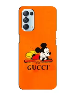 Чехол для OPPO Reno5 4G с картинкой «Микки Маус Gucci — оранж»