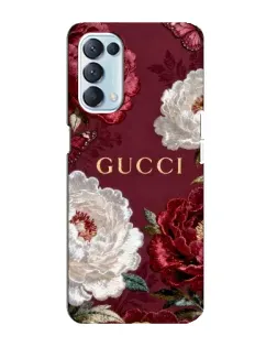 Чехол для OPPO Reno5 4G с картинкой «Gucci — бордовые розы»