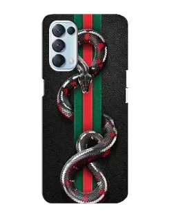 Чехол для OPPO Reno5 4G с картинкой «Gucci — змея на полосе»