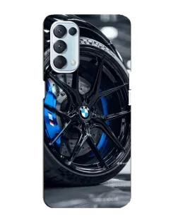 Чехол для OPPO Reno5 4G с картинкой «Колесо BMW вблизи»