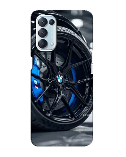 Чехол для OPPO Reno5 4G с картинкой «Колесо BMW вблизи»