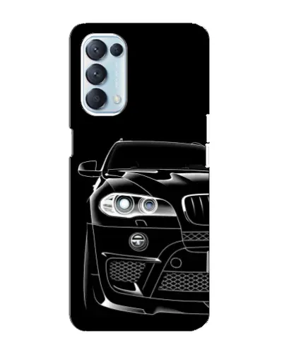Чехол для OPPO Reno5 4G с картинкой «Темный силуэт BMW»