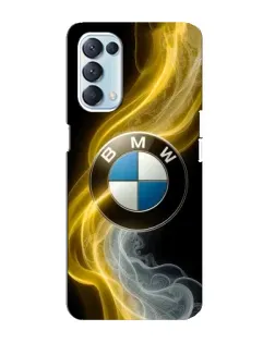 Чехол для OPPO Reno5 4G с картинкой «Золотистый дым BMW»