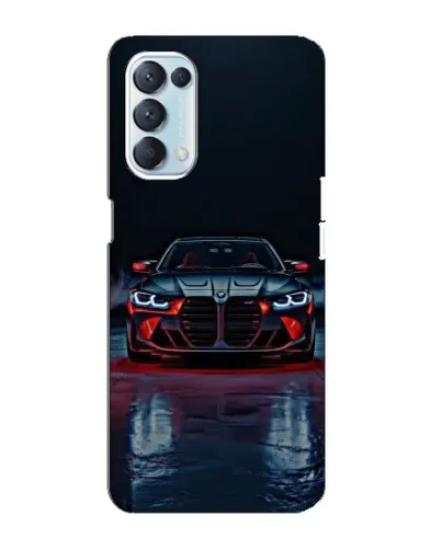 Чехол для OPPO Reno5 4G с картинкой «BMW на мокрой дороге»