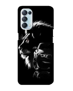 Чехол для OPPO Reno5 4G с картинкой «BMW и лев»
