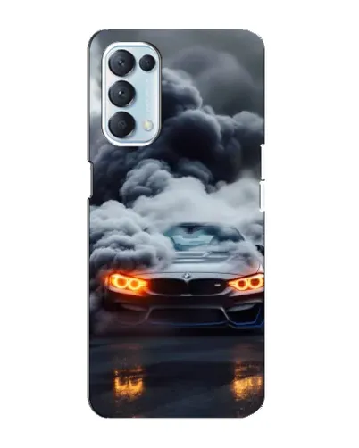 Чехол для OPPO Reno5 4G с картинкой «BMW в дыму»