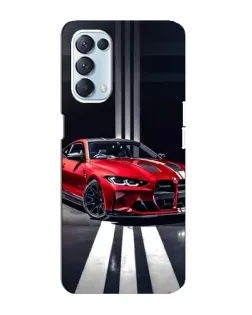 Чехол для OPPO Reno5 4G с картинкой «Красная BMW на дороге»