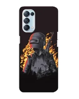 Чохол для OPPO Reno5 4G з картинкою «PUBG — вогняний силует»
