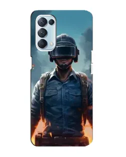 Чохол для OPPO Reno5 4G з картинкою «PUBG — реалістичний герой»