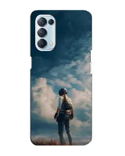 Чохол для OPPO Reno5 4G з картинкою «Герой PUBG на скелі»