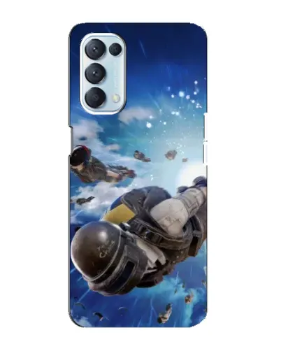 Чохол для OPPO Reno5 4G з картинкою «Десант PUBG — стрибок»