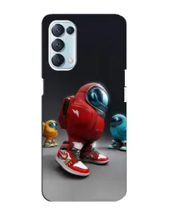 Чохол для OPPO Reno5 4G з картинкою «Among Us — 3D стиль»