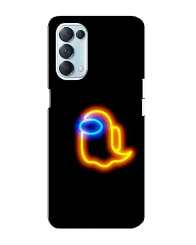 Чохол для OPPO Reno5 4G з картинкою «Among Us неонове сяйво»