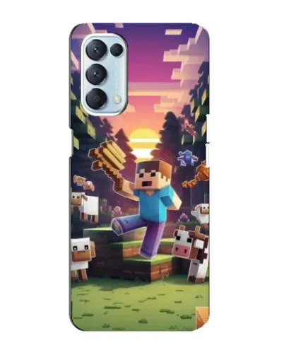 Чехол для OPPO Reno5 4G с картинкой «Стив на ферме» Чехол для OPPO Reno5 4G с картинкой «Стив на ферме»