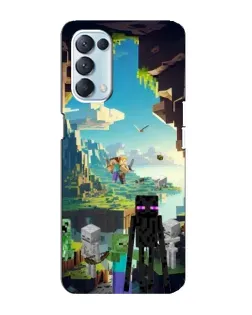 Чехол для OPPO Reno5 4G с картинкой «Эндермен в лесу»