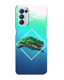 Чохол для OPPO Reno5 4G з картинкою «Черепаха Minecraft»