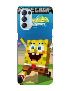 Чохол для OPPO Reno5 4G з картинкою «Губка Боб Minecraft»