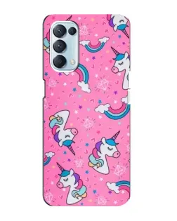 Чехол для OPPO Reno5 4G с картинкой «Unicorn паттерн розовый» Чехол для OPPO Reno5 4G с картинкой «Unicorn паттерн розовый»
