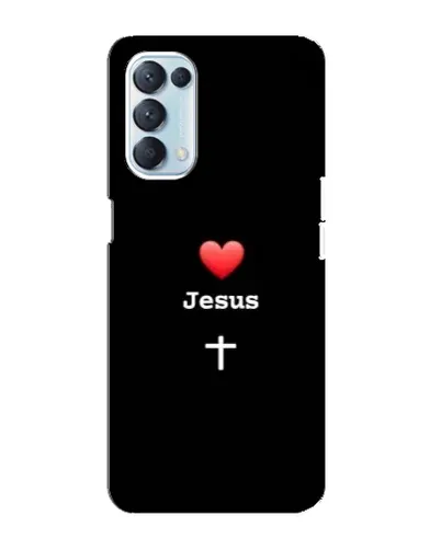 Чехол для OPPO Reno5 4G с картинкой «Сердце - Jesus» Чехол для OPPO Reno5 4G с картинкой «Сердце - Jesus»