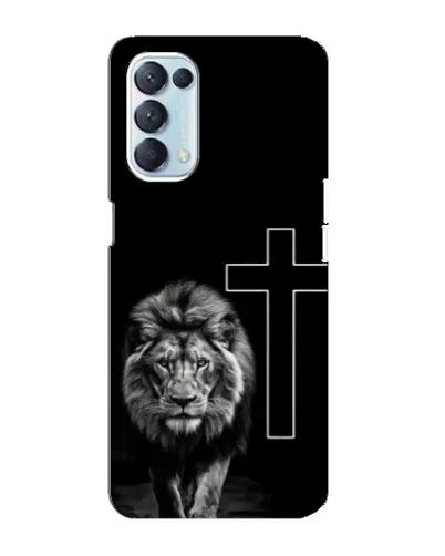 Чехол для OPPO Reno5 4G с картинкой «Лев и Крест» Чехол для OPPO Reno5 4G с картинкой «Лев и Крест»