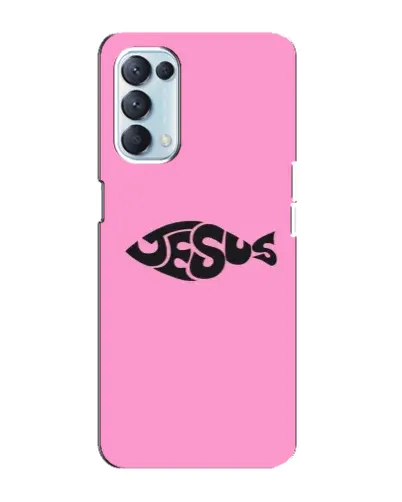 Чехол для OPPO Reno5 4G с картинкой «Розовый символ Jesus» Чехол для OPPO Reno5 4G с картинкой «Розовый символ Jesus»