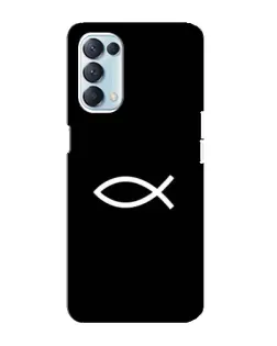 Чохол для OPPO Reno5 4G з картинкою «Символ риби Jesus»