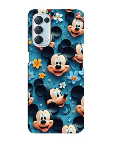 Чехол для OPPO Reno5 4G с картинкой «Паттерн Микки и Минни»