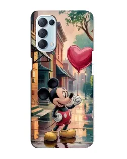 Чехол для OPPO Reno5 4G с картинкой «Микки и шарик-сердце» Чехол для OPPO Reno5 4G с картинкой «Микки и шарик-сердце»