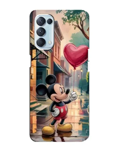 Чехол для OPPO Reno5 4G с картинкой «Микки и шарик-сердце»