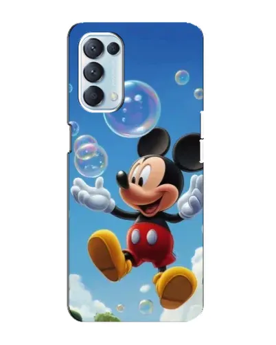 Чехол для OPPO Reno5 4G с картинкой «Mickey и мыльные пузыри»