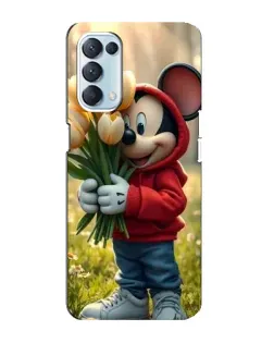 Чехол для OPPO Reno5 4G с картинкой «Микки с тюльпанами» Чехол для OPPO Reno5 4G с картинкой «Микки с тюльпанами»