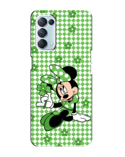 Чехол для OPPO Reno5 4G с картинкой «Mickey в клетку»
