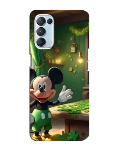 Чехол для OPPO Reno5 4G с картинкой «Микки в мастерской»