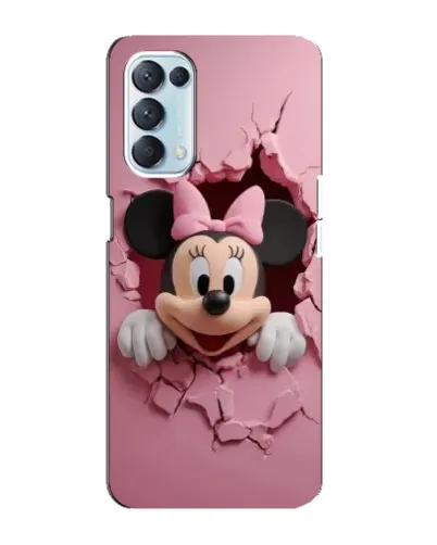 Чехол для OPPO Reno5 4G с картинкой «Минни сквозь стену»