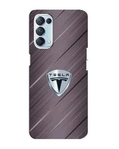 Чехол для OPPO Reno5 4G с картинкой «Металлическая текстура Tesla»
